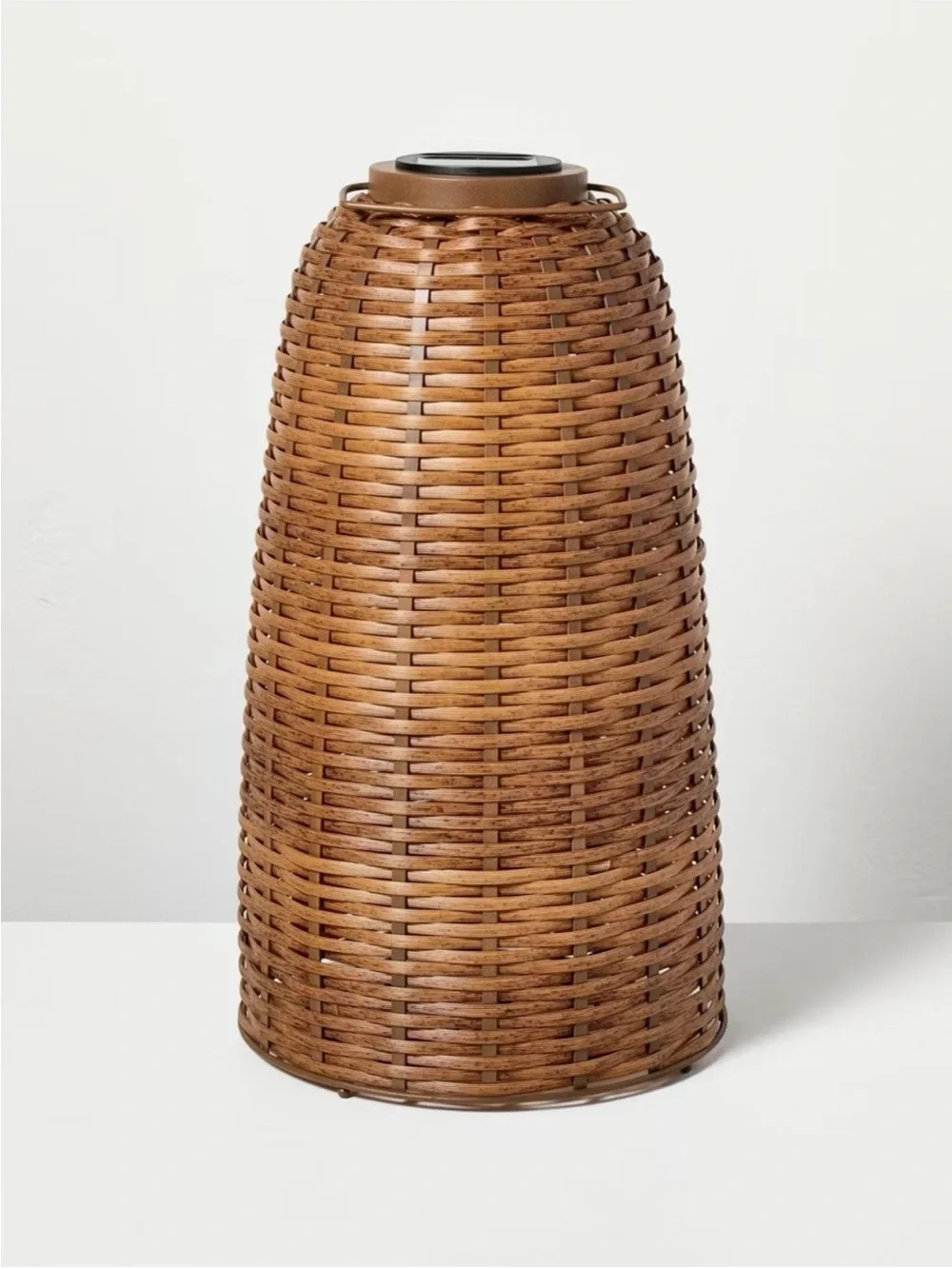 Hearth & Hand™ with Magnolia TALL Woven Wicker Solar Patio Lantern NEW